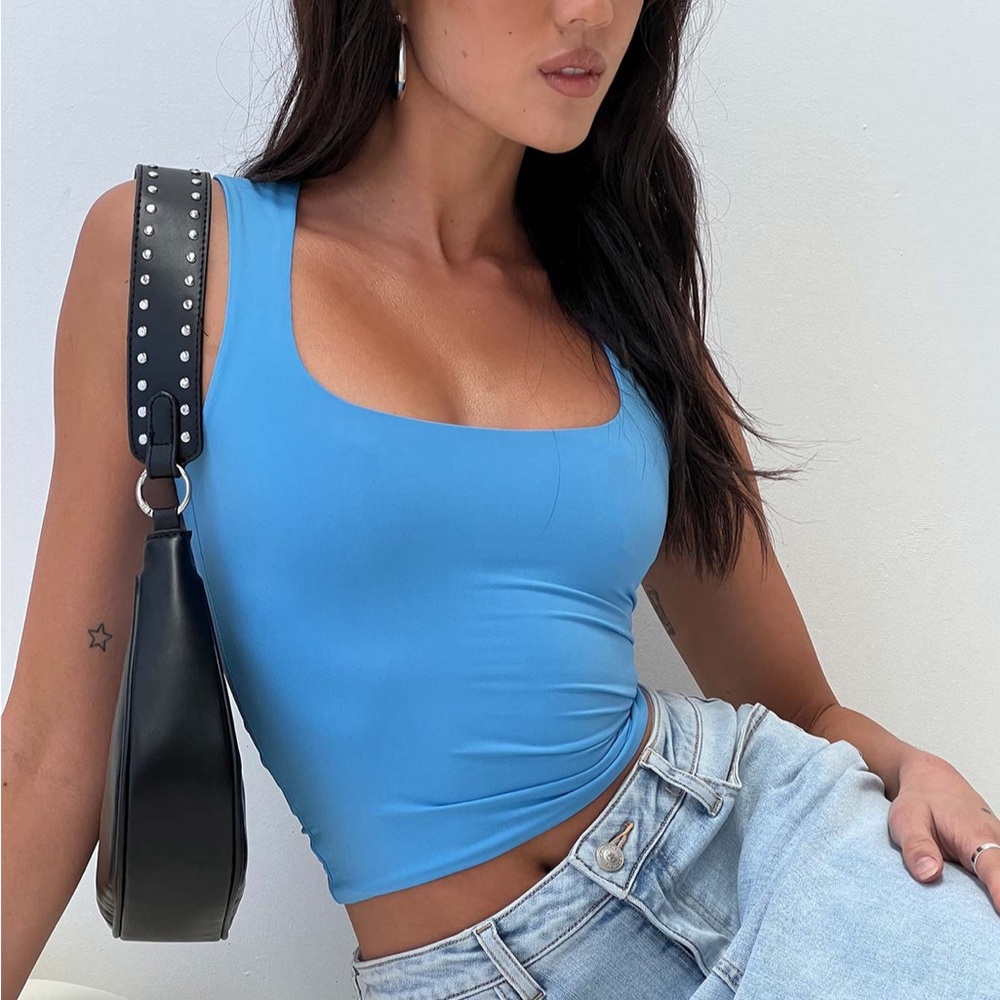 Princess Polly back in time top blue